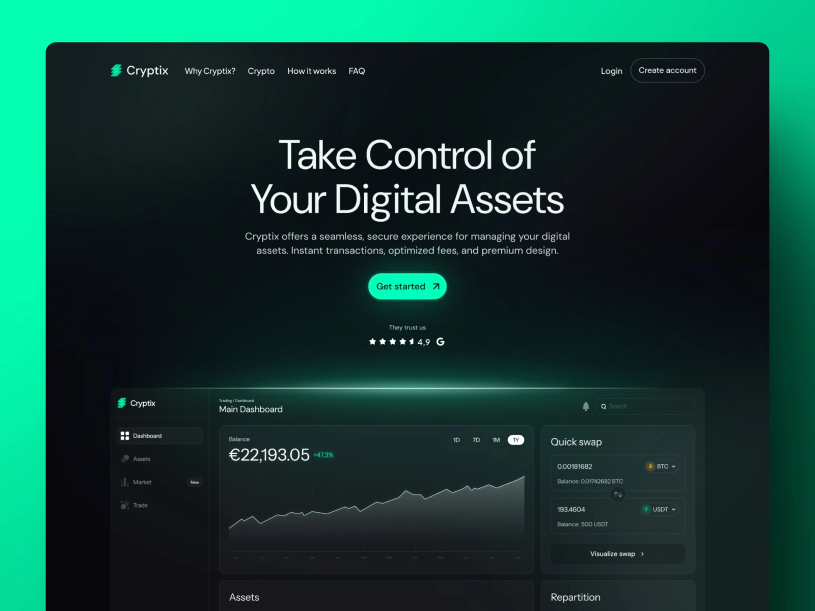 crypto Dashboard preview